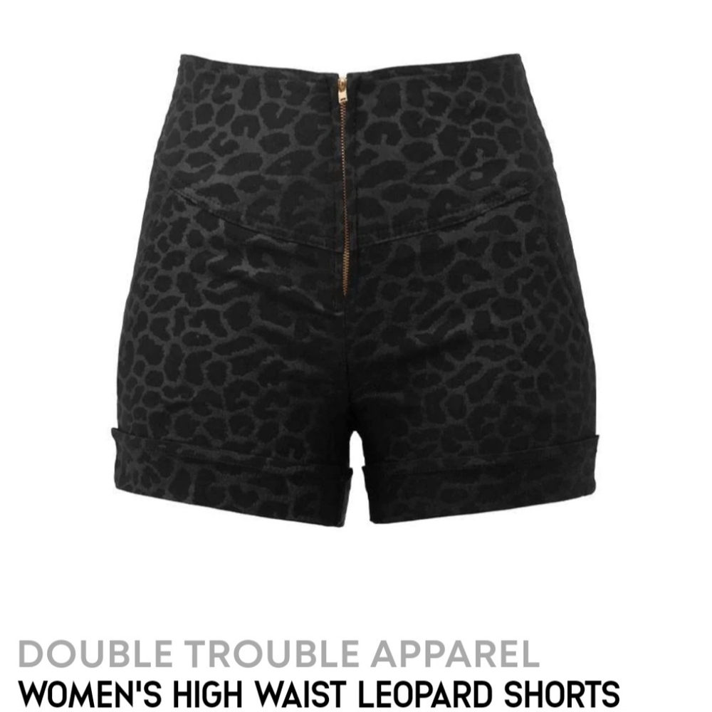 NWT leopard high waisted shorts
